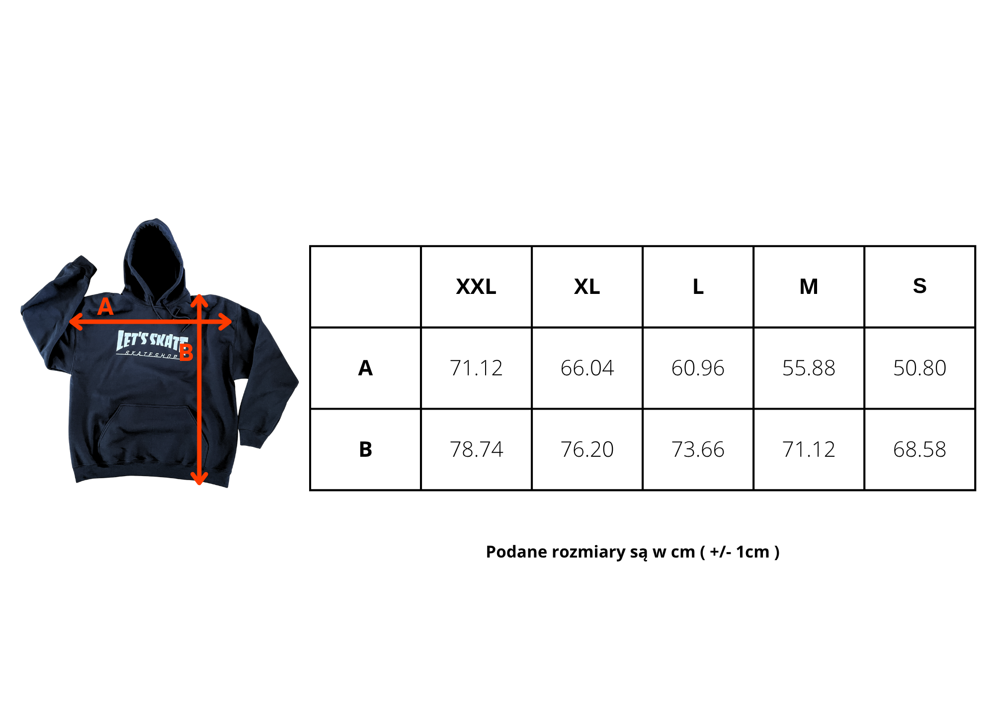 Bluza z kapturem Lets Skate Shop Black - obrazek 3